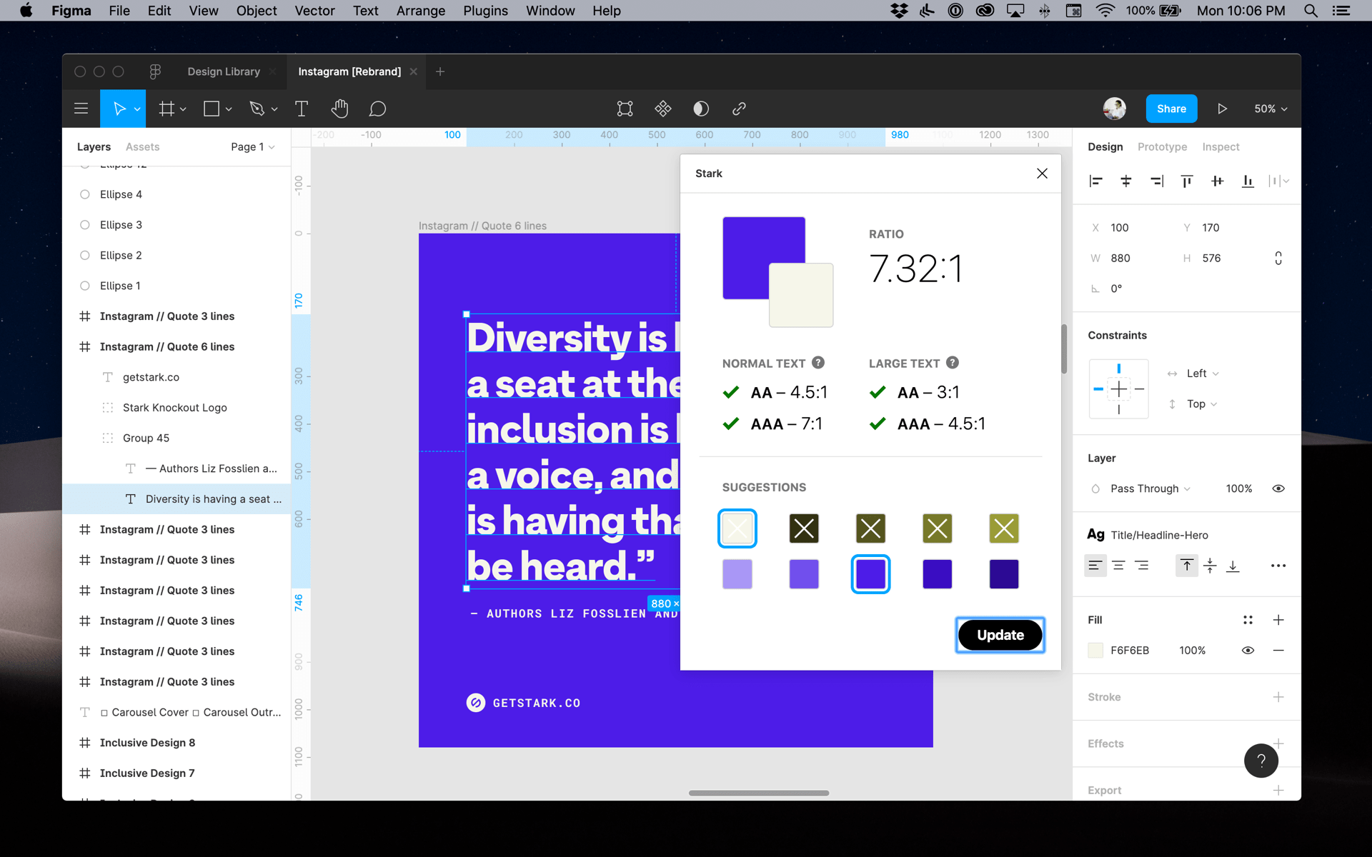screenshot of Stark in Figma
